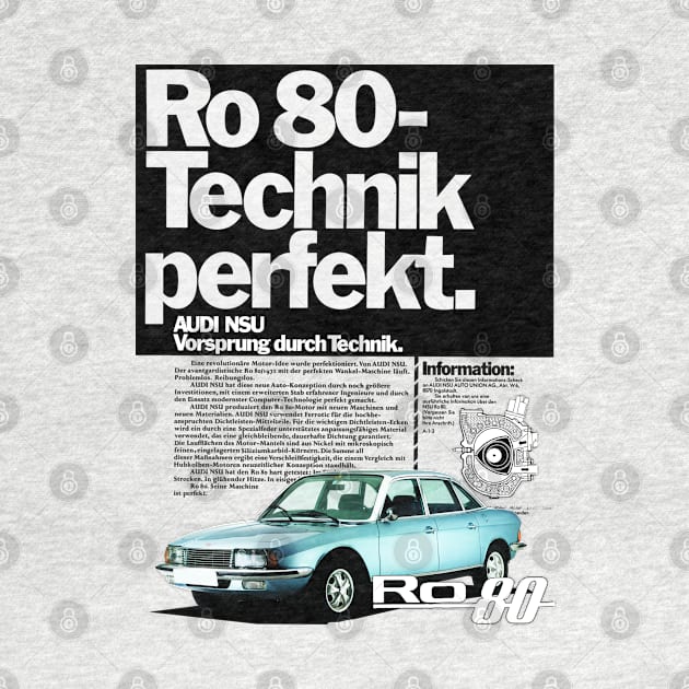 NSU Ro80 - advert by Throwback Motors